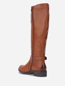 La Modeuse Bottes cavalières style chelsea Camel