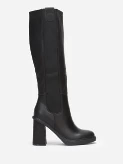 New La Modeuse Bottes chelsea hautes à talon Noir