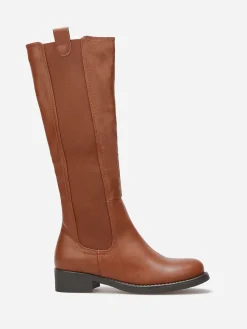 Discount La Modeuse Bottes Chelsea style cavalières Camel