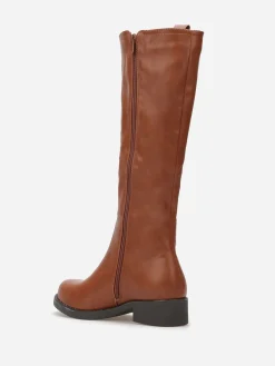 Discount La Modeuse Bottes Chelsea style cavalières Camel