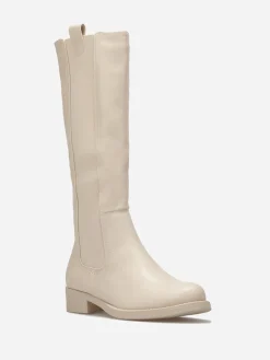 La Modeuse Bottes Chelsea style cavalières Beige