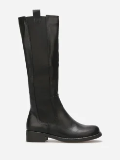 Discount La Modeuse Bottes Chelsea style cavalières Noir
