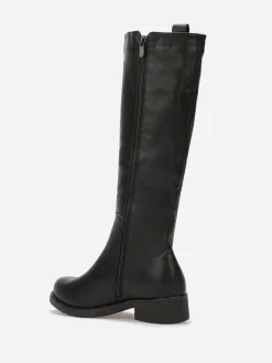 Discount La Modeuse Bottes Chelsea style cavalières Noir