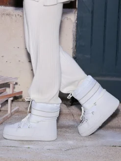 New La Modeuse Bottes de neige bi-matières Blanc