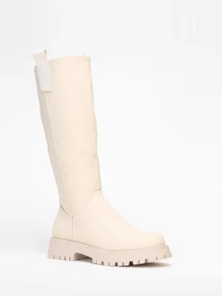 Outlet La Modeuse Bottes de pluie  à plateforme crantée Beige