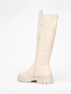 Outlet La Modeuse Bottes de pluie  à plateforme crantée Beige