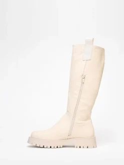 Outlet La Modeuse Bottes de pluie  à plateforme crantée Beige