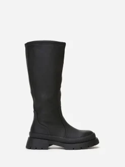 La Modeuse Bottes  effet mat à semelle crantée Noir