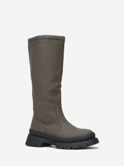 Hot La Modeuse Bottes   effet mat à semelle crantée Gris