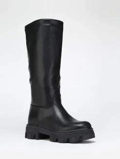 Sale La Modeuse Bottes en simili  à semelle crantée Noir