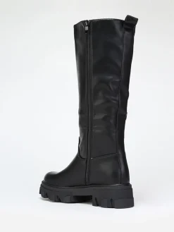 Sale La Modeuse Bottes en simili  à semelle crantée Noir