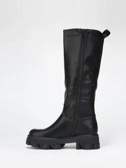 Sale La Modeuse Bottes en simili  à semelle crantée Noir