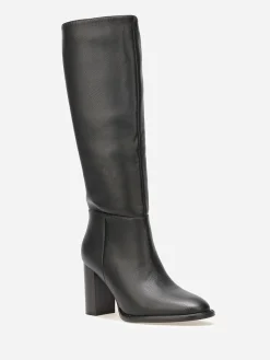 Best La Modeuse Bottes en simili texturé à talon Noir