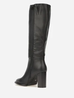 Best La Modeuse Bottes en simili texturé à talon Noir