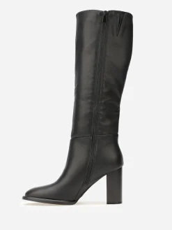 Best La Modeuse Bottes en simili texturé à talon Noir
