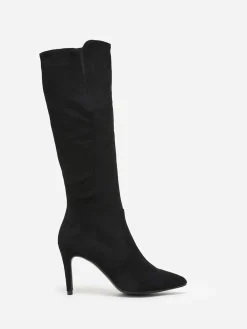 New La Modeuse Bottes  en suédine à bout et talon pointus Noir