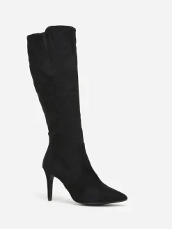 New La Modeuse Bottes  en suédine à bout et talon pointus Noir