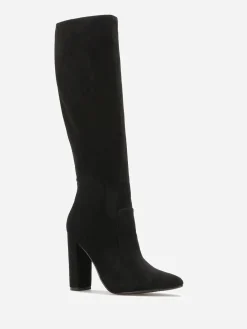 Best La Modeuse Bottes en suédine à bout pointu Noir