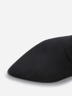 Online La Modeuse Bottes en suédine à revers Noir