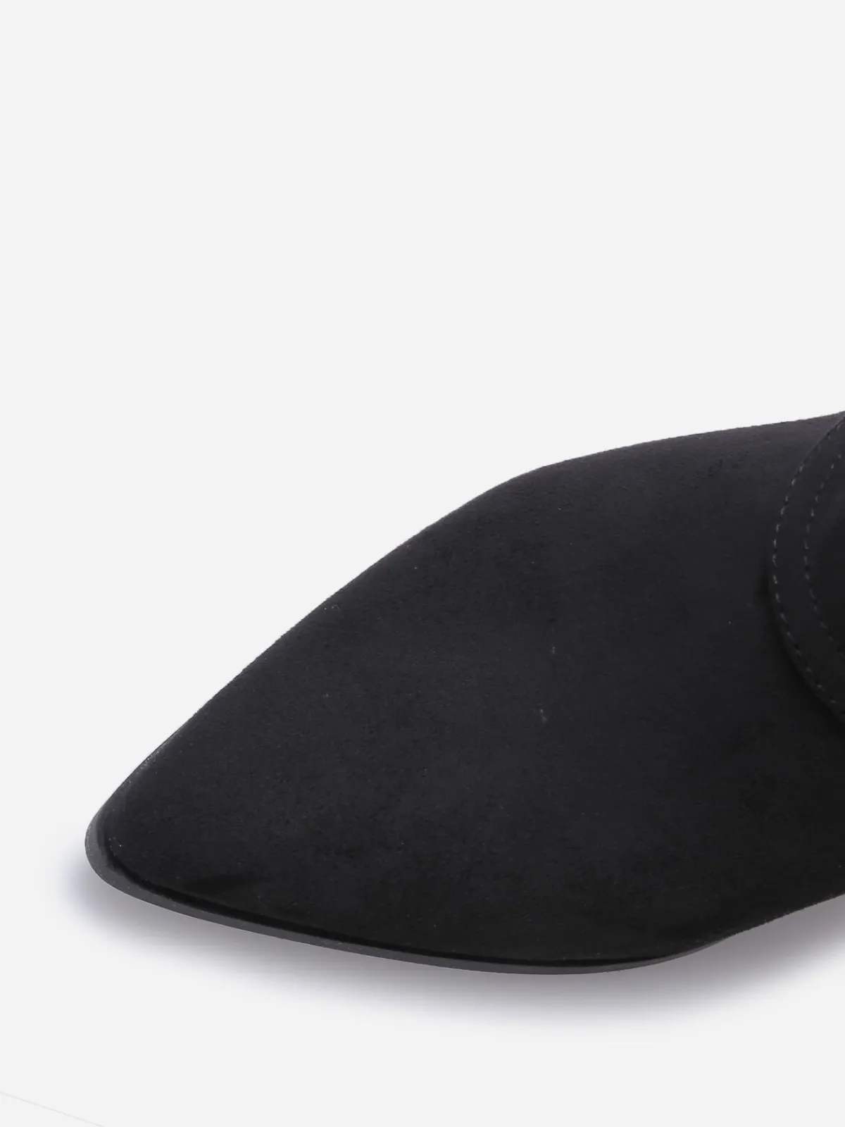 Online La Modeuse Bottes en suédine à revers Noir