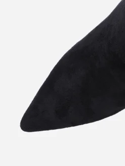 Hot La Modeuse Bottes froncées en suédine Noir