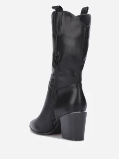 Hot La Modeuse Bottes pointues à détail métallique Noir
