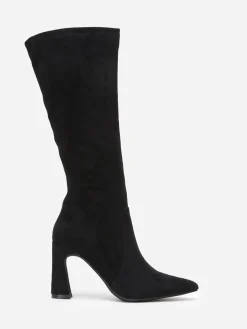Discount La Modeuse Bottes pointues à talon français Noir