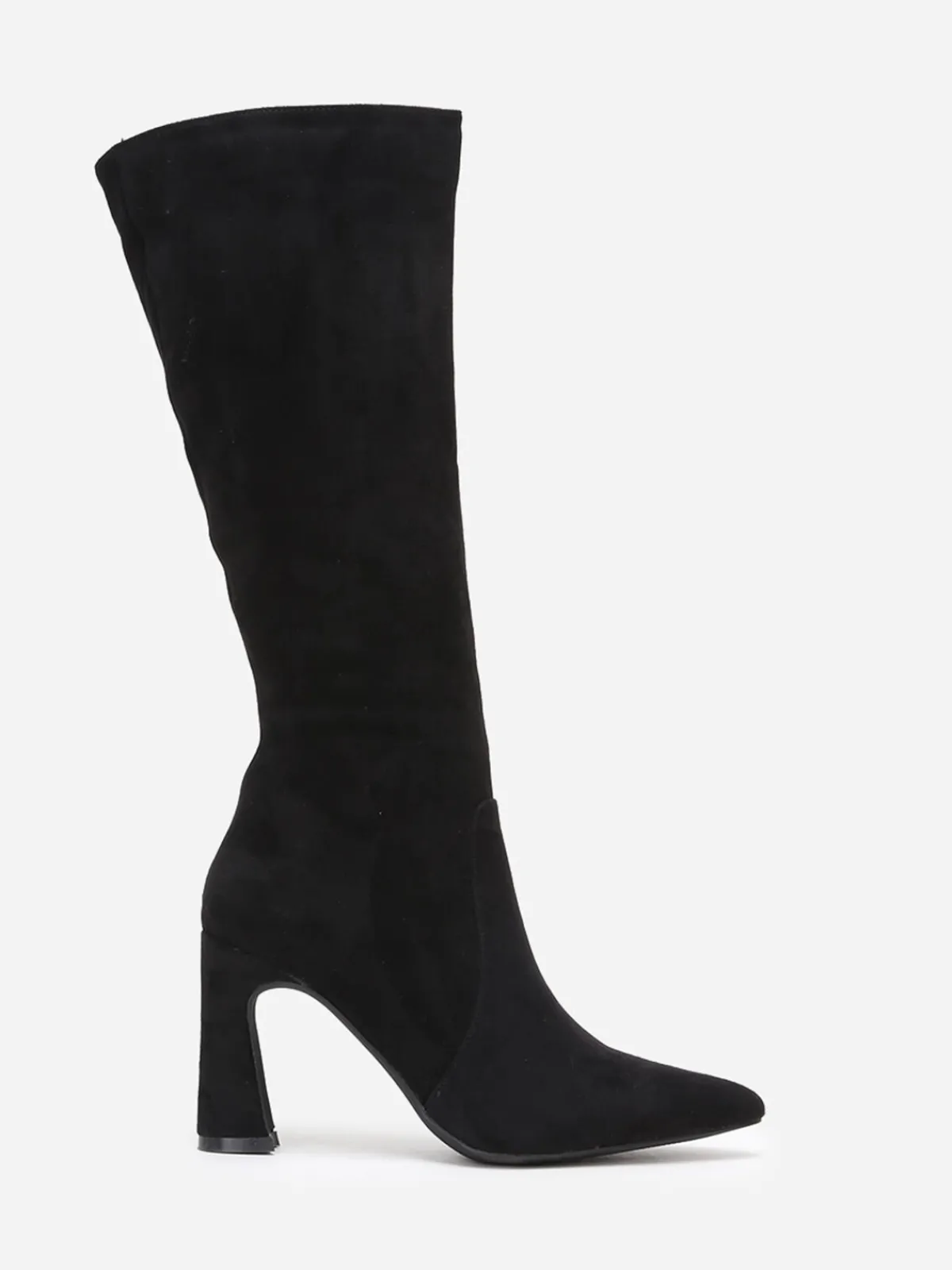 Discount La Modeuse Bottes pointues à talon français Noir