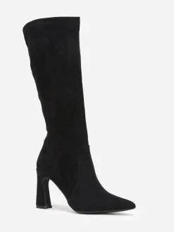 Discount La Modeuse Bottes pointues à talon français Noir