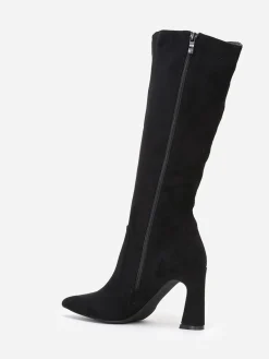 Discount La Modeuse Bottes pointues à talon français Noir