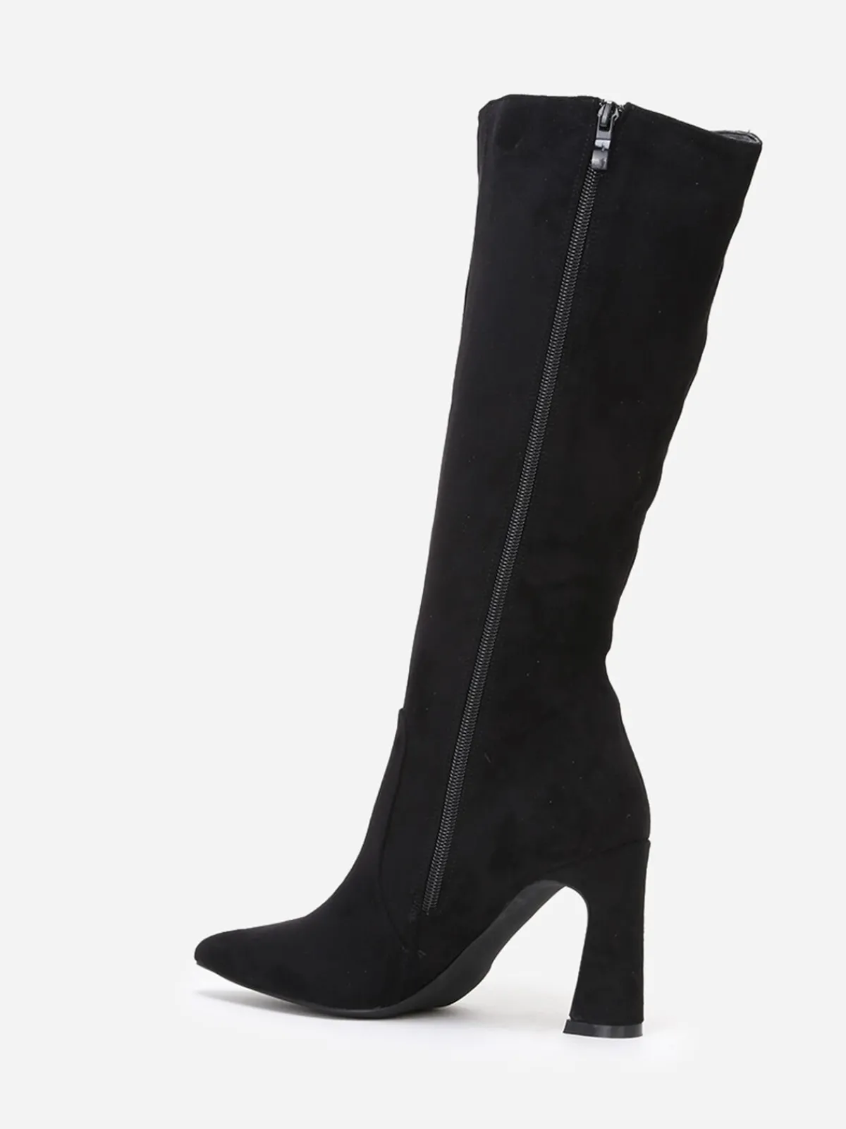 Discount La Modeuse Bottes pointues à talon français Noir