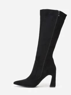 Discount La Modeuse Bottes pointues à talon français Noir