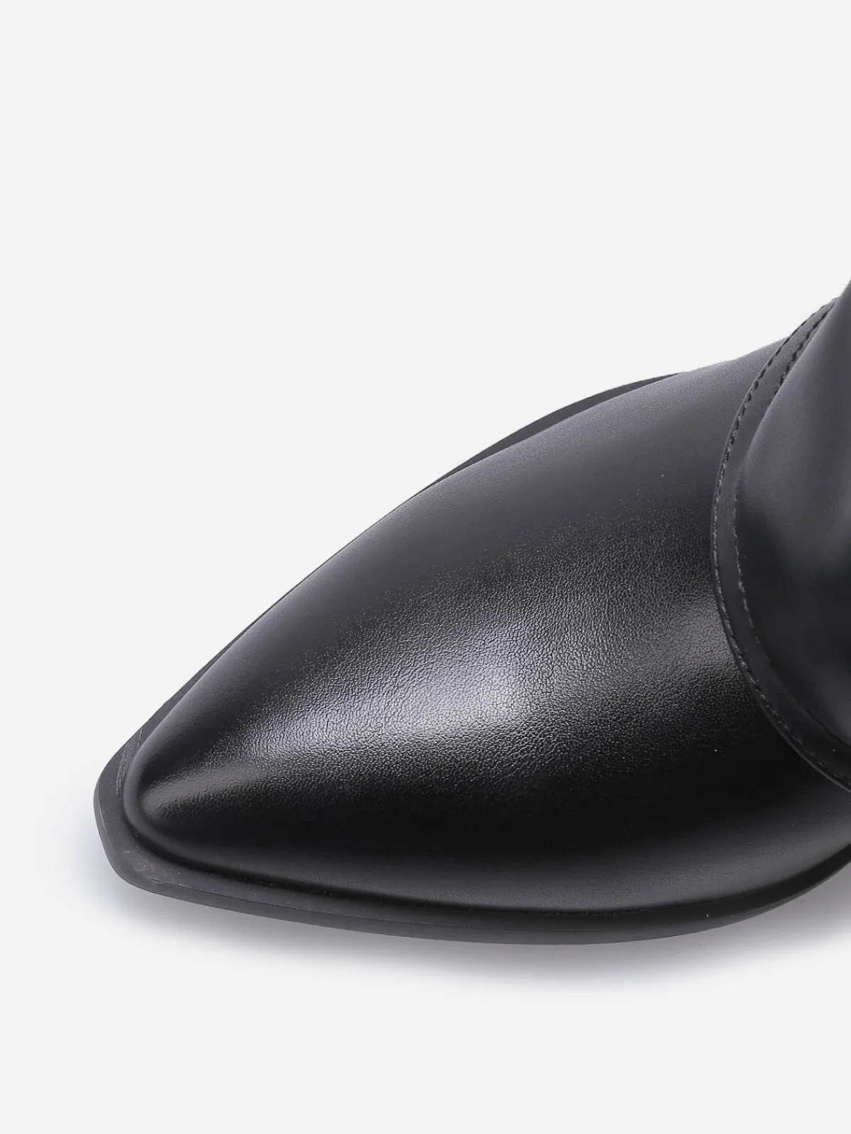 Discount La Modeuse Bottes santiags à talon et revers Noir