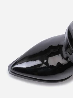 Clearance La Modeuse Bottes vernies à revers Noir