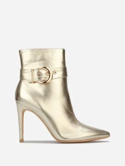 Sale La Modeuse Bottines à bout pointu et boucle Doré