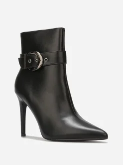 New La Modeuse Bottines à bout pointu et boucle Noir