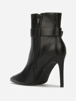 New La Modeuse Bottines à bout pointu et boucle Noir