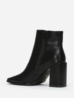 Sale La Modeuse Bottines à bout pointu et talon carrés Noir