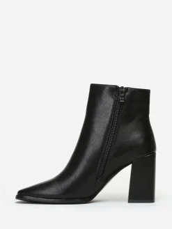Sale La Modeuse Bottines à bout pointu et talon carrés Noir