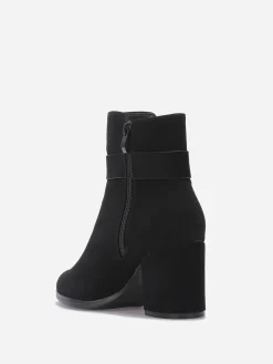 Hot La Modeuse Bottines à bride et boucle bijou Noir