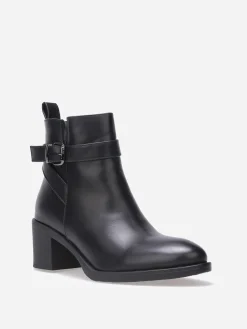 Best La Modeuse Bottines à bride et boucle métallique Noir