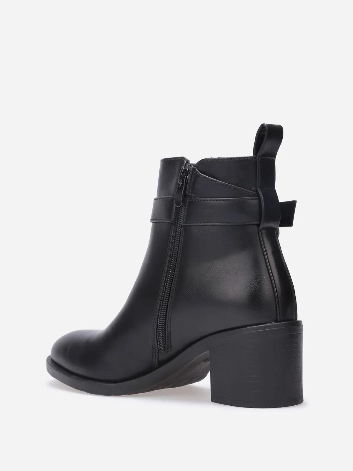 Best La Modeuse Bottines à bride et boucle métallique Noir