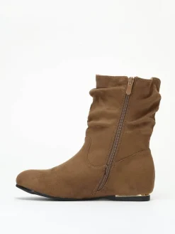 Hot La Modeuse Bottines à pampilles Camel