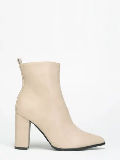 Outlet La Modeuse Bottines à talon Beige