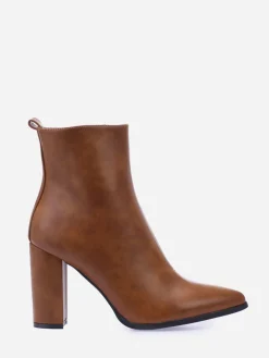 Outlet La Modeuse Bottines à talon Camel