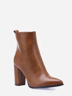 Outlet La Modeuse Bottines à talon Camel
