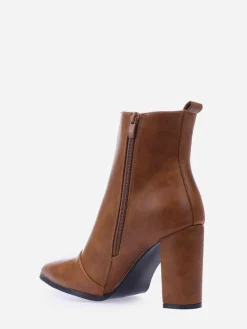 Outlet La Modeuse Bottines à talon Camel