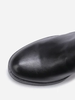 La Modeuse Bottines à talon carré avec boucle Noir