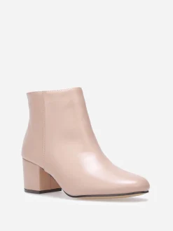 Online La Modeuse Bottines à talon et bout rond Taupe