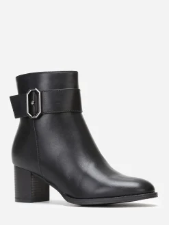 La Modeuse Bottines à talon et détail métallique Noir